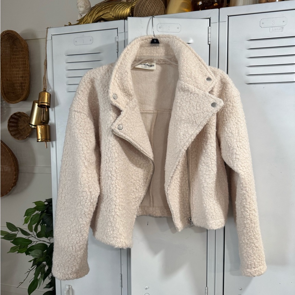 No Boundaries Cream Teddy Jacket